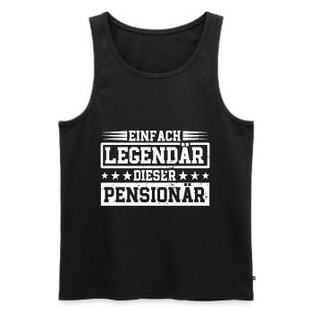Pensionär Ruhestand Rentner - Männer Premium Bio Tank Top - Schwarz - Vorne - Michal (187cm)
