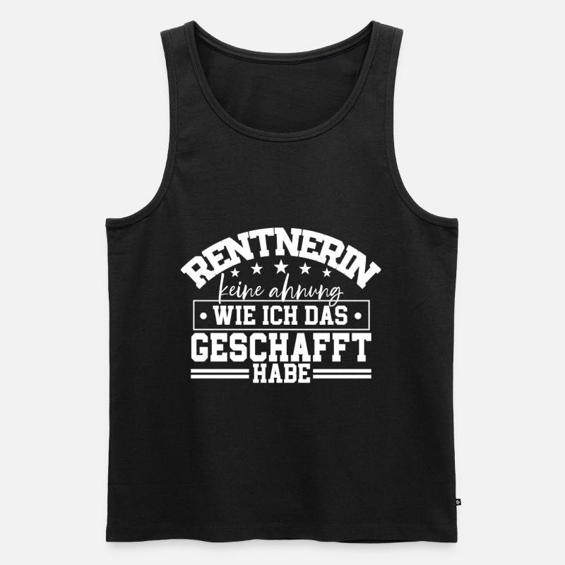 Rentnerin - Männer Premium Bio Tank Top - Schwarz