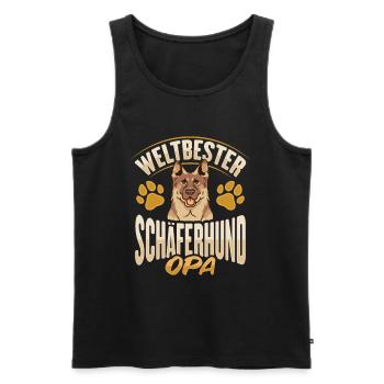Weltbester Labrador Opa Design n Schäferhund Opa - Männer Premium Bio Tank Top - Schwarz - Vorne - Michal (187cm)