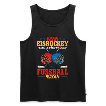Eishockey Lustig - Männer Premium Bio Tank Top - Schwarz - Vorne - Michal (187cm)