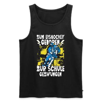 Zum Eishockey geboren Eishockey - Männer Premium Bio Tank Top - Schwarz - Vorne - Michal (187cm)