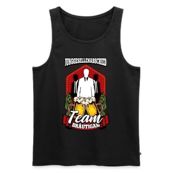 Junggesellenabschied Team Bräutigam - Männer Premium Bio Tank Top - Schwarz - Vorne - Michal (187cm)