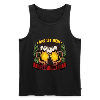 Das ist mein sauf Bier - Männer Premium Bio Tank Top - Schwarz - Vorne - Michal (187cm)