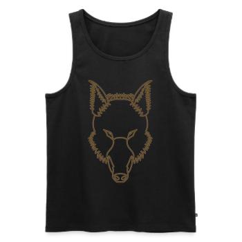 Motif animal de sanglier Imprimé avec sanglier - Débardeur bio Premium Homme - noir - Devant - AI Model Male 178 light (178cm)