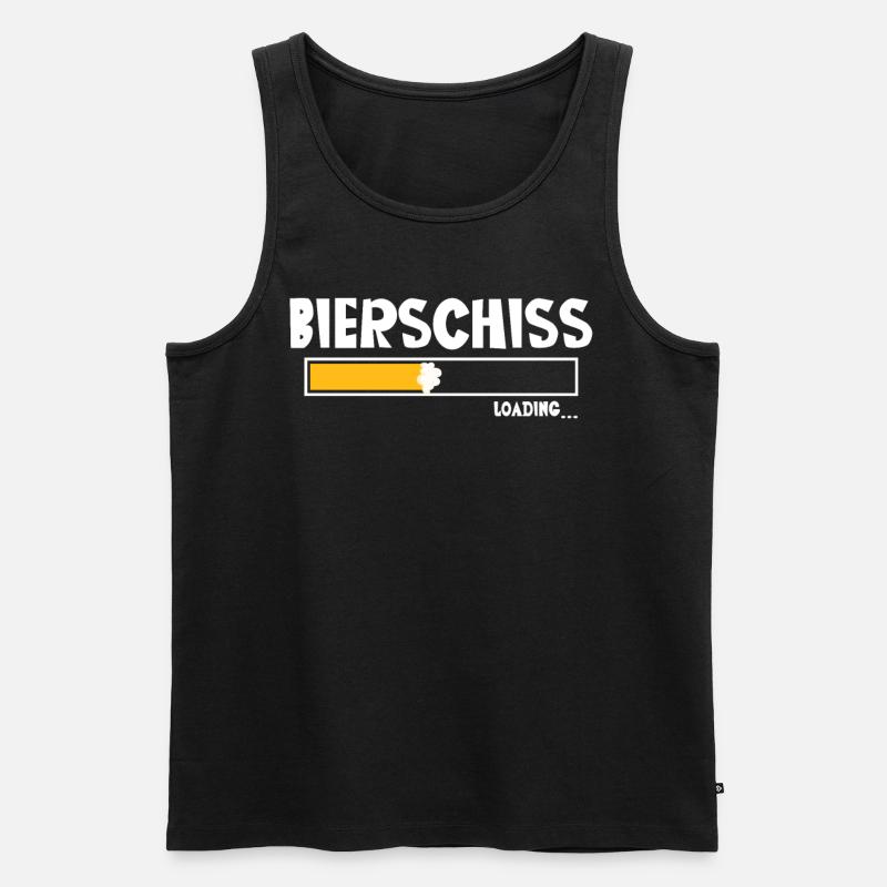 Bierschiss Loading Bier - Männer Premium Bio Tank Top - Schwarz