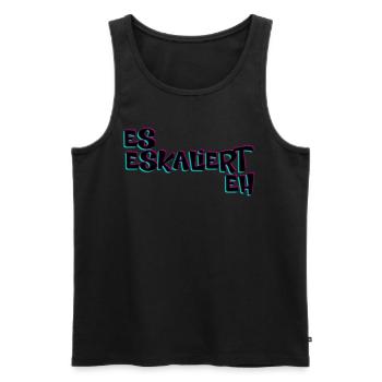Es Eskaliert Eh Techno Rave - Männer Premium Bio Tank Top - Schwarz - Vorne - AI Model Male 178 light (178cm)