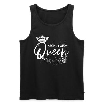 Schlager Queen Krone Schlagerparty Frauen Schlager - Männer Premium Bio Tank Top - Schwarz - Vorne - Michal (187cm)