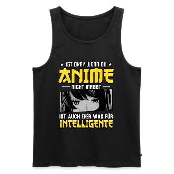 Anime Spruch Weeb Otaku - Männer Premium Bio Tank Top - Schwarz - Vorne - AI Model Male 178 light (178cm)