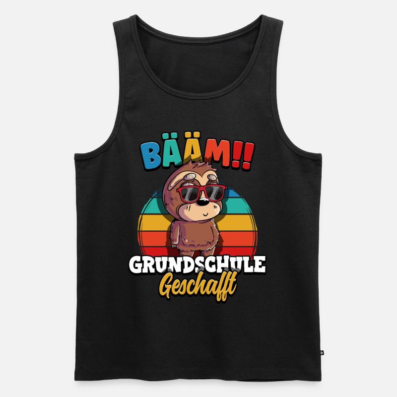 Bääm Grundschule Geschafft - Männer Premium Bio Tank Top - Schwarz
