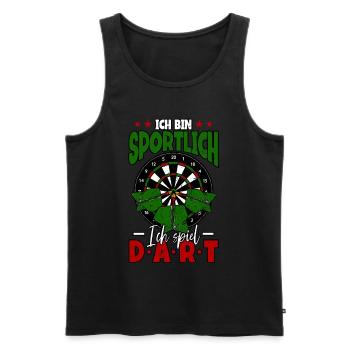Darts Dartspieler - Männer Premium Bio Tank Top - Schwarz - Vorne - Michal (187cm)