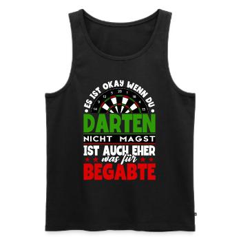 Darts Dartspieler - Männer Premium Bio Tank Top - Schwarz - Vorne - Michal (187cm)