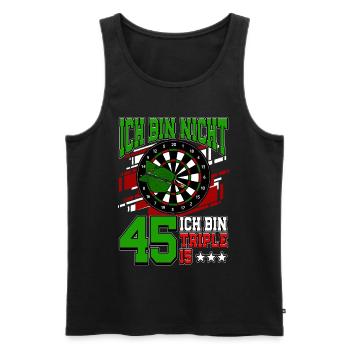 Ich bin nicht 45 ich bin Triple 15 - 45. - Männer Premium Bio Tank Top - Schwarz - Vorne - Michal (187cm)