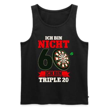 Ich bin nicht 60 ich bin Triple 20 - 60. - Männer Premium Bio Tank Top - Schwarz - Vorne - Michal (187cm)