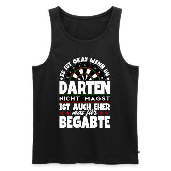 Darts Dartspieler - Männer Premium Bio Tank Top - Schwarz - Vorne - Michal (187cm)