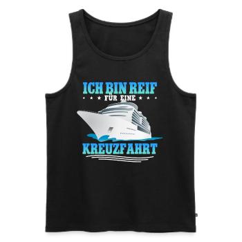 Kreuzfahrt - Männer Premium Bio Tank Top - Schwarz - Vorne - Michal (187cm)