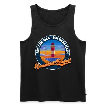 Krummhörn-Greetsiel - Männer Premium Bio Tank Top - Schwarz - Vorne - Michal (187cm)