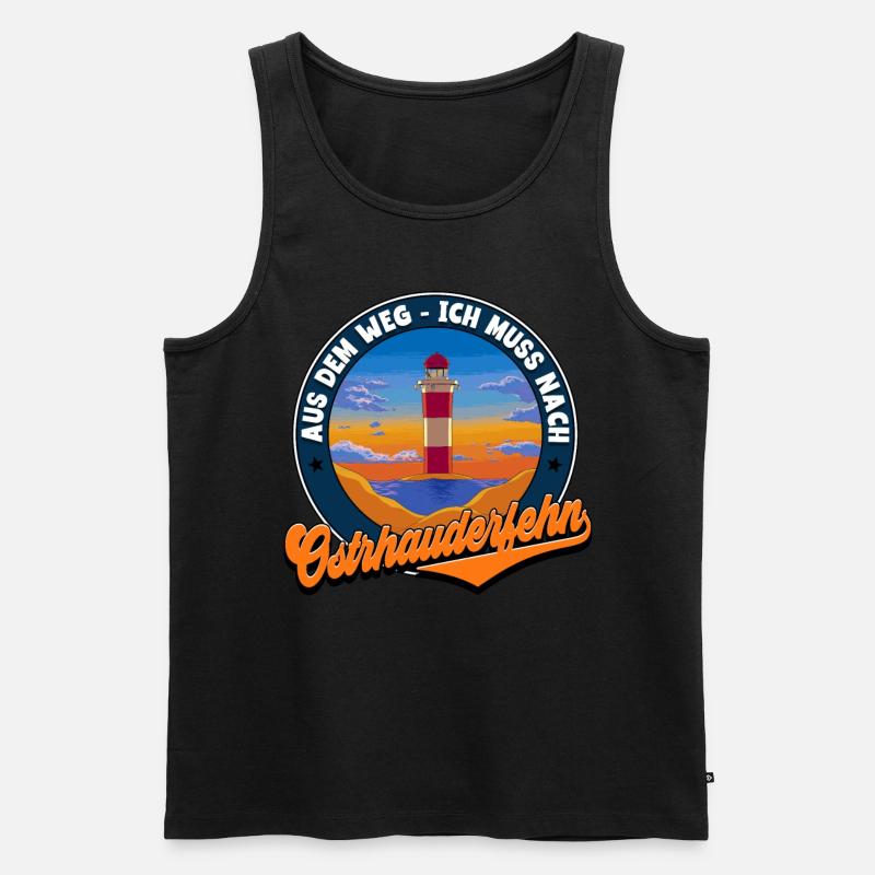 Ostrhauderfehn - Männer Premium Bio Tank Top - Schwarz