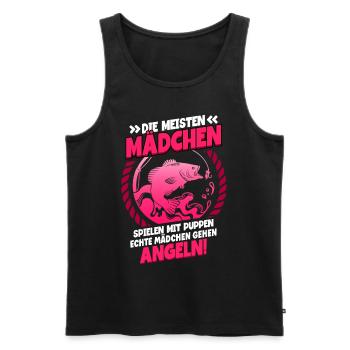 Angeln Anglerin - Männer Premium Bio Tank Top - Schwarz - Vorne - Michal (187cm)