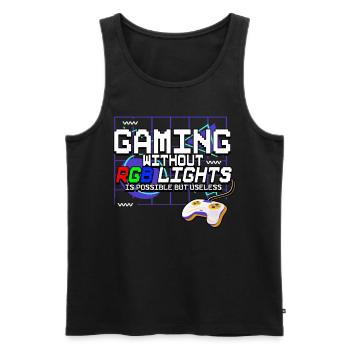 Zocken Gaming - Männer Premium Bio Tank Top - Schwarz - Vorne - Michal (187cm)