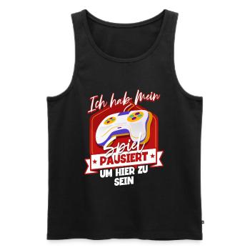 Zocken Gaming - Männer Premium Bio Tank Top - Schwarz - Vorne - Michal (187cm)