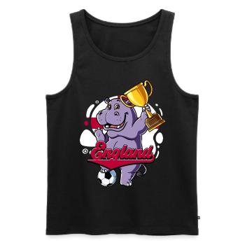 England Fußball - Männer Premium Bio Tank Top - Schwarz - Vorne - Michal (187cm)