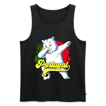 Portugal Football - Débardeur bio Premium Homme - noir - Devant - Michal (187cm)