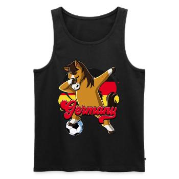 Deutschland Fußball - Männer Premium Bio Tank Top - Schwarz - Vorne - Michal (187cm)