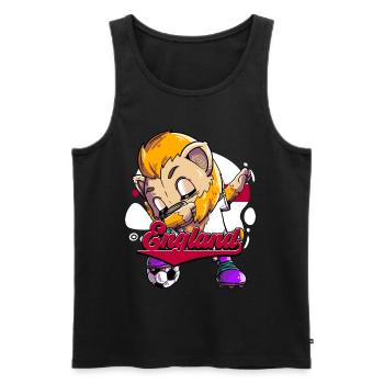 England Fußball - Männer Premium Bio Tank Top - Schwarz - Vorne - Michal (187cm)