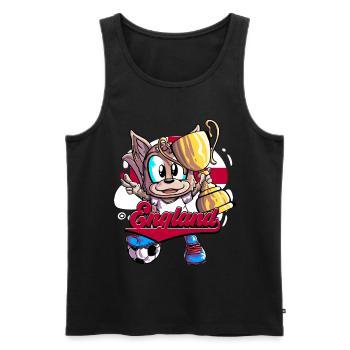 England Fußball - Männer Premium Bio Tank Top - Schwarz - Vorne - Michal (187cm)