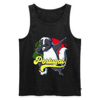 Portugal Football - Débardeur bio Premium Homme - noir - Devant - Michal (187cm)