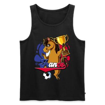Frankreich Fußball - Männer Premium Bio Tank Top - Schwarz - Vorne - Michal (187cm)
