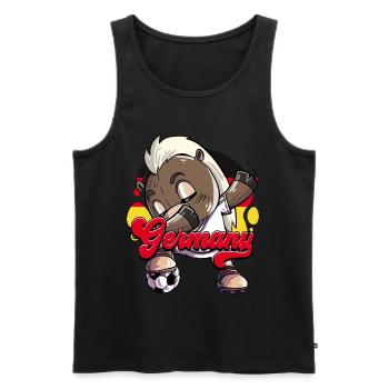 Deutschland Fußball - Männer Premium Bio Tank Top - Schwarz - Vorne - Michal (187cm)