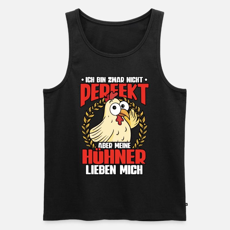 Huhn Hühner - Männer Premium Bio Tank Top - Schwarz