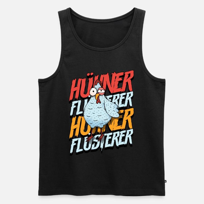 Huhn Hühner Flüsterer - Männer Premium Bio Tank Top - Schwarz