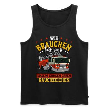Feuerwehr Feuerwehrmann - Männer Premium Bio Tank Top - Schwarz - Vorne - Michal (187cm)