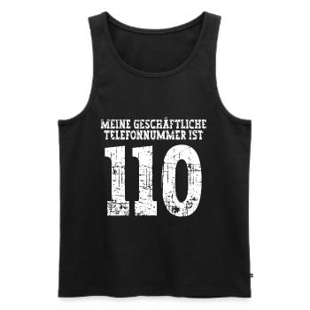 Polizist Polizei - Männer Premium Bio Tank Top - Schwarz - Vorne - Michal (187cm)