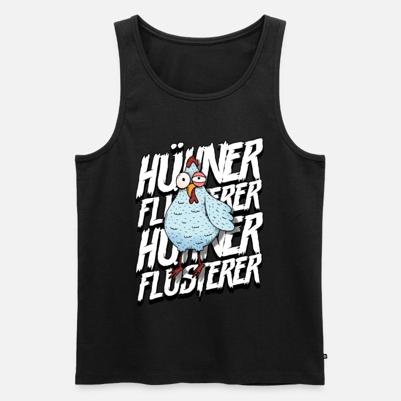Huhn Hühner Flüsterer - Männer Premium Bio Tank Top - Schwarz