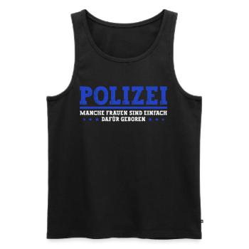 Polizist Polizei Frauen - Männer Premium Bio Tank Top - Schwarz - Vorne - Michal (187cm)