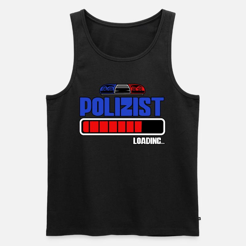 Polizist Loading Polizei - Männer Premium Bio Tank Top - Schwarz