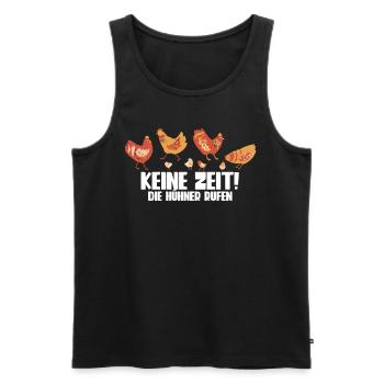 Huhn Hühner - Männer Premium Bio Tank Top - Schwarz - Vorne - Michal (187cm)
