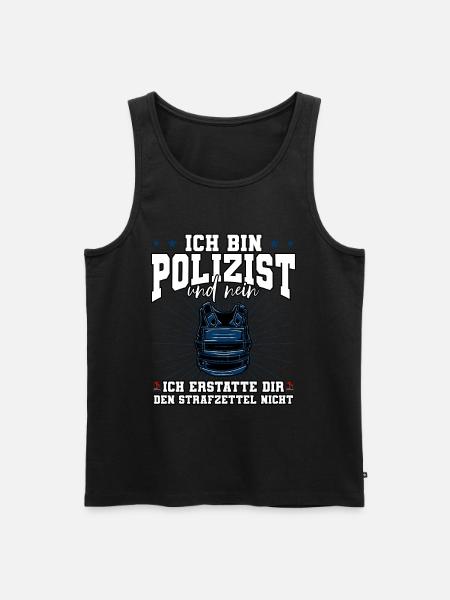 Ich Bin Polizist Polizei - Männer Premium Bio Tank Top - Schwarz