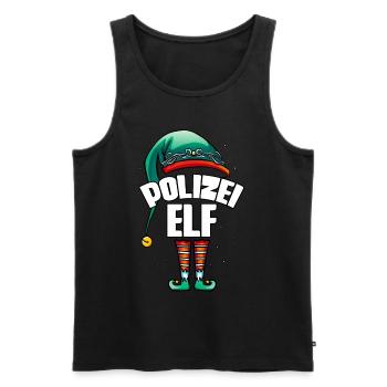 Polizist Polizei - Männer Premium Bio Tank Top - Schwarz - Vorne - Michal (187cm)