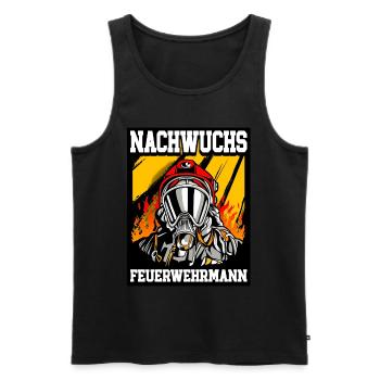 Nachwuchs Feuerwehr Feuerwehrmann - Männer Premium Bio Tank Top - Schwarz - Vorne - Michal (187cm)