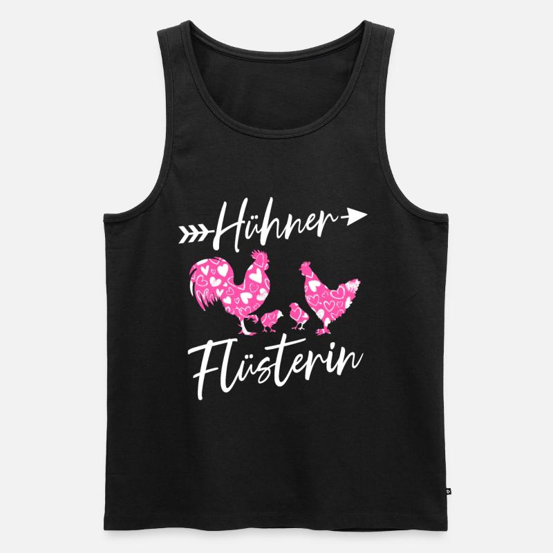 Huhn Hühner Flüstererin - Männer Premium Bio Tank Top - Schwarz
