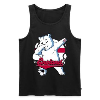 England Fußball - Männer Premium Bio Tank Top - Schwarz - Vorne - Michal (187cm)