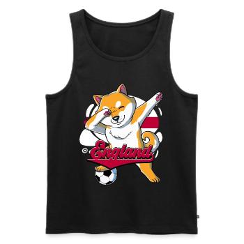 England Fußball - Männer Premium Bio Tank Top - Schwarz - Vorne - Michal (187cm)
