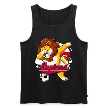 England Fußball - Männer Premium Bio Tank Top - Schwarz - Vorne - Michal (187cm)