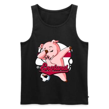 England Fußball - Männer Premium Bio Tank Top - Schwarz - Vorne - Michal (187cm)