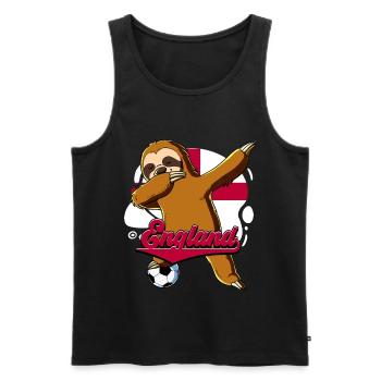England Fußball - Männer Premium Bio Tank Top - Schwarz - Vorne - Michal (187cm)