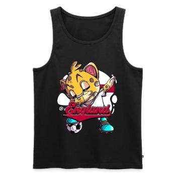 England Fußball - Männer Premium Bio Tank Top - Schwarz - Vorne - Michal (187cm)